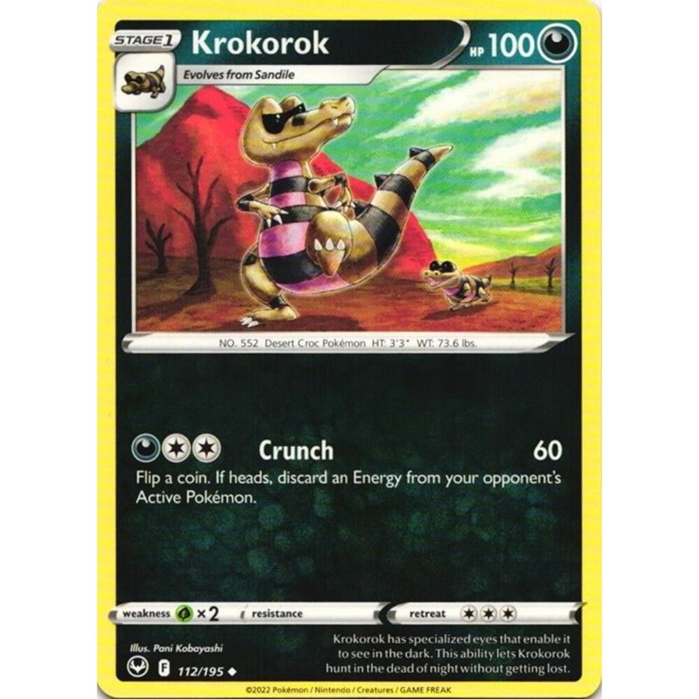 Krokorok #112 Pokemon Silver Tempest